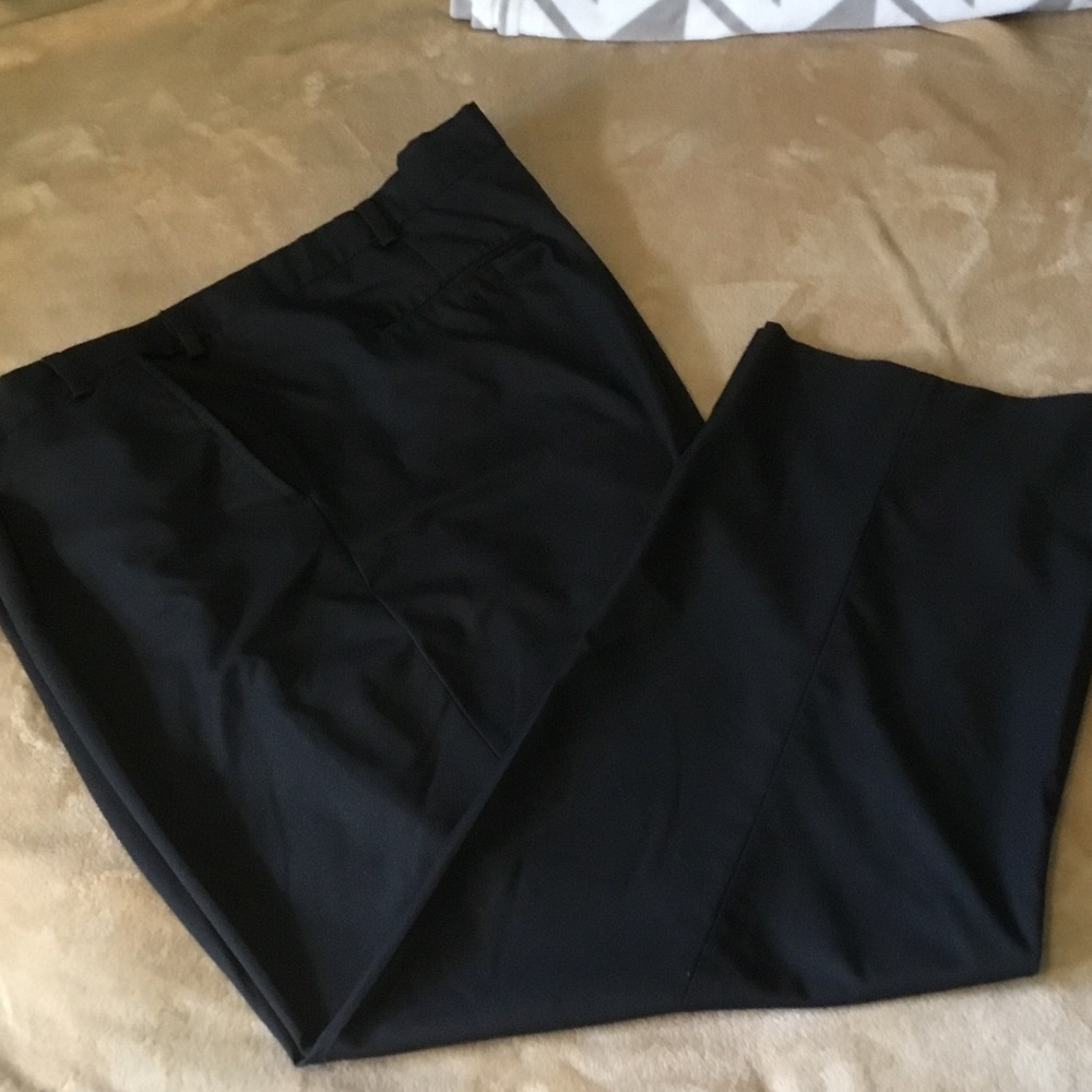 Men's Black Straight-Leg Dress Pants